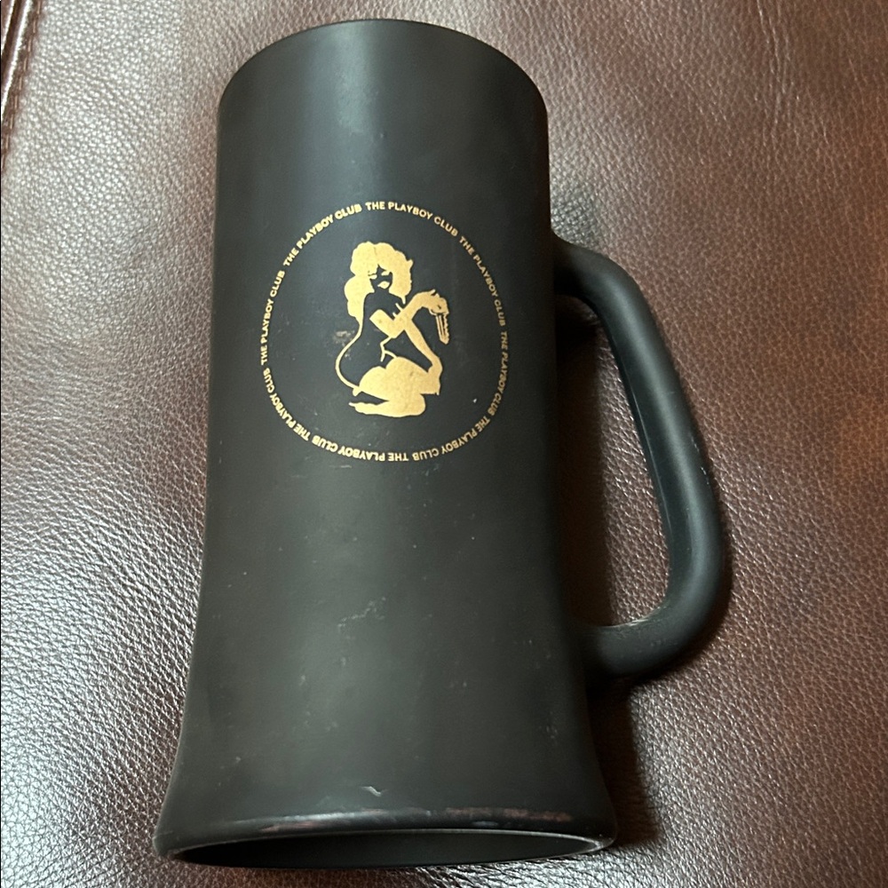 PLAYBOY Black Mug with Gold Design
